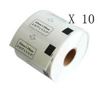 10x Etichette Compatibile per Brother DK-11209 29mmX62mm QL-570 500 Senza Telaio