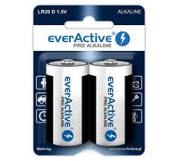 10x everActive PRO ALKALINE LR20 D 1,5V batteria 2 blister 17500 mAH