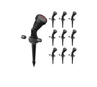 10x faretti da giardino con picchetto a terra PIRK per esterni IP44 nero 1x GU10