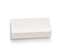 10X FIBRA BIANCO 12x5x3 cm Scatola Cassetto Portaconfetti BOMBONIERA 18IK