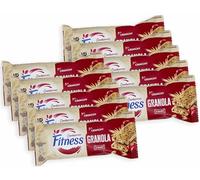 10X Fitness Granola Cranberries Crunchy Barretta con Avena Integrale e Mirtilli Rossi 38g