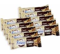 10X Fitness Granola Dark Choco Chips Crunchy Barretta di Cereali con Gocce di Cioccolato 38g