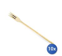 10x Forchette Da Cucina In Legno Cm 30, Color Naturale