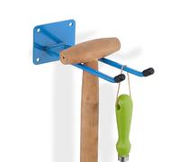 10x Ganci Porta Attrezzi Giardinaggio Giardino Acciaio Blu Portaoggetti L: 24 cm