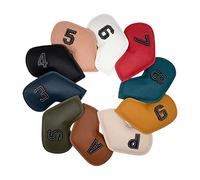 10x Golf Iron Headcover 3-9 P S A Club Ricamo Numero Set Caso Multicolore 10 Pz Multicolore 8.5x16.74cm