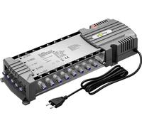 10x Goobay 64876 Multi-switch satellitare 5 ingressi/16 uscite, grigio argento - Distributore per max. 16 utenti da un satellite