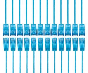 10x Hama Cat 6 Cavo Patch Cavo Rete ADSL Lan Ethernet RJ45 Sottile