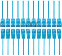 10x Hama CAT 6 Cavo Patch Ethernet RJ45 Slim Blu 0,75 m