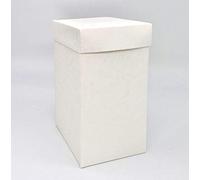 10X Harmony Bianco Scatola bomboniera Pieghevole con Coperchio 10X10X18