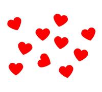 10x Immagine da Stirare Cucire-Su Toppa Miniblings 25mm Liscio Cuore Amore