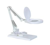 10x ingrandire Il Vetro con Luce e Supporto, ingrandimento Illuminato a LED 2 in 1 Base Grande, Lampada ingranssivamente dimmerabile, Braccio di Swing Regolabile per Saldatura di Artigianato di