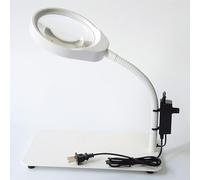 10x ingrandire Il Vetro con Luce e Supporto, Lampada da scrivania a ceroo d'ira a Collo di Coccole dimmettibile, leggi di ingrandimento Illuminato a LED per la Lettura Artigianale di Pittura da