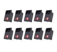 10X Ingresso Presa di Corrente con Fusibile Interruttore 10A 250V 34739
