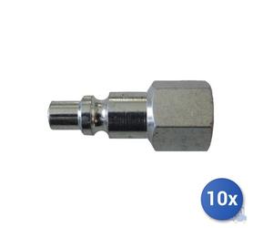 10x Innesto Rapido Filettato Femmina Per Rubinetto 15/A - 1/4
