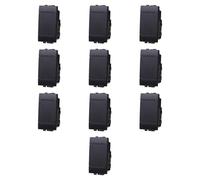 10x Interruttore 16A, Modulo nero, Compatibile Con BTicino Living, frutti, interruttori, pulsanti, deviatori, dimmer, sensori, PIR, buzzer, Per Placche originali e compatibili