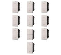 10x Interruttore interbloccato doppio saliscendi, tapparelle, avvolgibili, Moduli Bianchi, Compatibile Con BTicino Axolute, frutti, interruttori, pulsanti, deviatori, Placche originali e compatibili