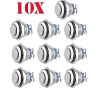 10x IP67 16 mm Pulsante momentaneo ON OFF Interruttore acustico Start High Flush