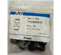 10X JOHN GUEST PM200804E Riduzione Straight Connettore 8MM - 4MM Push