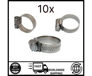 10x Jubilee 18 - 25mm Vite senza Fine Clip Inox 304