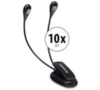 10x Lampada LED Leggio Supporto Musicale Piano Pinza Clip Leggere Professionale
