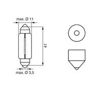 Lampada secondaria BOSCH C10W Trucklight 24V, 10W, 10 Pezzo