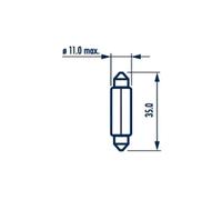 10x Lampadina 17136 C5W 24V SV8,5 NARVA