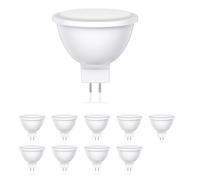 10x lampadina GU5.3 LED MR16 bianco caldo (2700 K) 5 W 430lm 104° opaco [EEK: G]