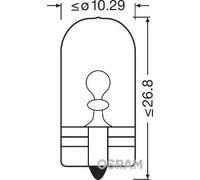 Lampada secondaria OSRAM W5W Standard 24V, 5W, 10 Pezzo