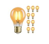 ledscom.de 10 pezzi lampadina LED E27, A60, bianco extra caldo (2500 K), 4,2 W, 471lm, color oro