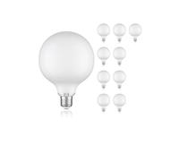 10x lampadina LED E27 G125 bianco caldo (2700 K) 6,2 W 845lm vetro smerigliato [EEK: D]