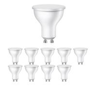 ledscom.de 10 lampadine LED GU10, PAR16, bianco caldo (2700 K), 7 W, 630lm, 103°, opaco
