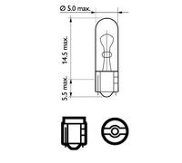 10x Lampadina STOP W2x4.6d W2,3W 12061CP PHILIPS per AUDI VW FIAT LANCIA SKODA