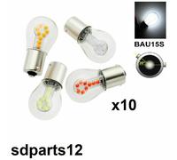 10x Lampadine 18 LED BAU15S PY21W Piedi Storti 24V Bianco Per Camion Camper