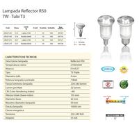 10X LAMPADINE FLUORESCENTE NOVALINE REFLECTOR R50 7W LUCE FREDDA E27 TUBI T3 [EEK: A]