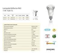 10X LAMPADINE FLUORESCENTE NOVALINE REFLECTOR R63 11W LUCE FREDDA