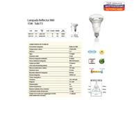 10X LAMPADINE FLUORESCENTE NOVALINE REFLECTOR R80 T3 15W E27 LUCE FREDDA