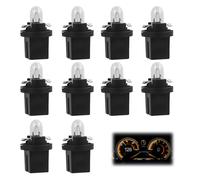 10x Lampadine T5 12V 2W B8.5D Gialle per Cruscotto Auto, Mini Lampade per Illuminazione Interna, Contachilometri, Indicatori, Sostituzione per T5 17 18 27 37 58 70 73 74 79