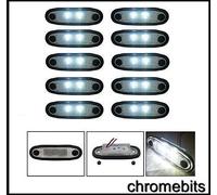 10x LED Bianco Indicatore Laterale Incasso 12v Per Tetto Bull BAR Cappuccio