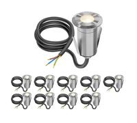 10x LED da incasso a pavimento GLOX per esterni IP67 alluminio rotondo 35mm Ø