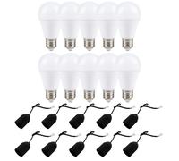 10x LED Lampadina 12W=75W E27 1155lm Caldo Montatura Rinnovata Nero [EEK: F]
