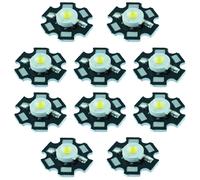 10x LED PCB a Stella Alta Potenza 1W Bianco 110lm 120°