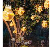 10x LED Ricottura Lampade Solare Luci Catena Grigio Akku Veranda Esterno Appesa