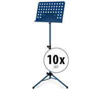 10x Leggio Musicale Spartiti Pieghevole Cavalletto Richiudibile Blu Regolabile