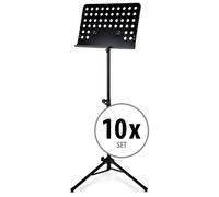 10x Leggio Spartiti Musicali Pieghevole Orchestra Regolabile Metalo Robusto Nero