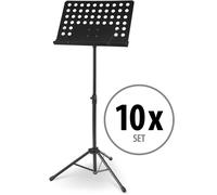 10x Leggio Supporte Musicale per Spartiti Forte Regolabile Altezza 69-115cm Nero