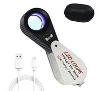 10x Lente Da Orafo Con Luce UV A LED Ricaricabile 10x Ingranditore Eurowagens