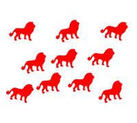 10x Lion Immagine da Stirare Cucire-Su Miniblings 30mm Flock Gatto Segno