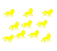 10x Lion Immagine da Stirare Cucire-Su Miniblings 30mm Flock Gatto Segno