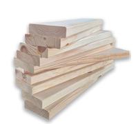 10x Listello in legno di PINO da 40 cm, sezione 85x22 mm, Piallato e Smussato