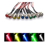 10x Luce Indicatore LED 12V 10mm Lampada Pilota Direzionale Per Auto Moto